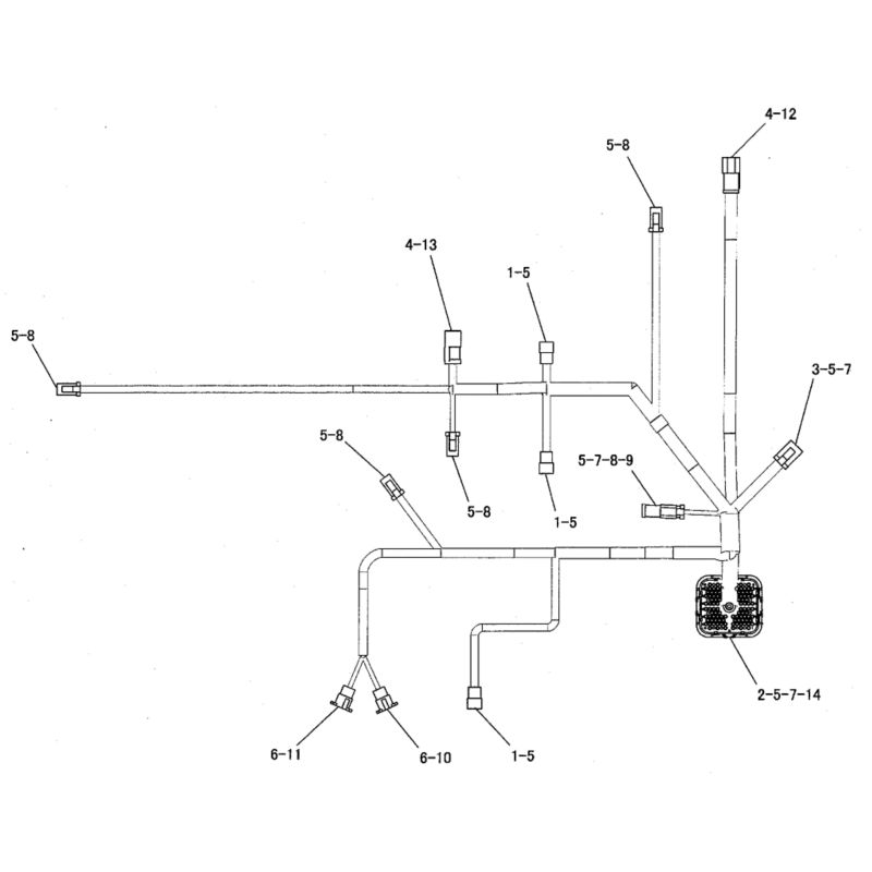 Faisceau électrique moteur 198-2713 compatible Caterpillar